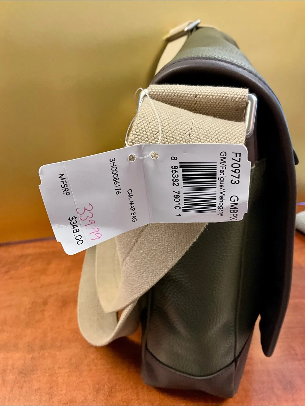 Coach Olive Green and Brown Messenger Bag